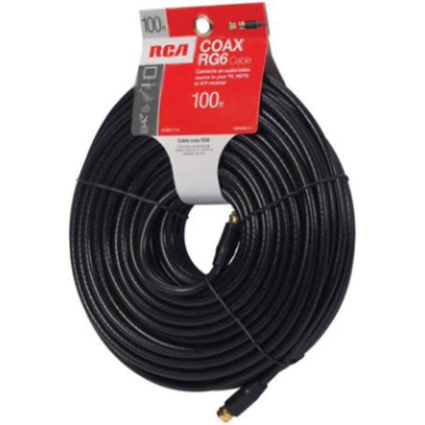 Audiovox 100'Blk Rg6U Coax Cable VHB6111R